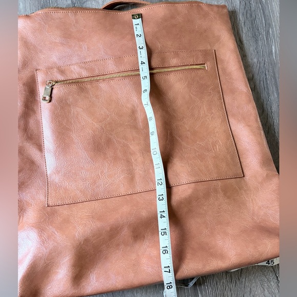 Elegant Tan Leather Backpack main image 7